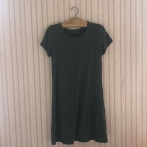 Army green flowy dress